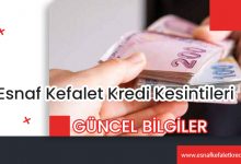 Esnaf Kefalet Kredi Kesintileri